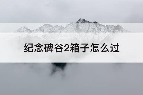 纪念碑谷2箱子怎么过