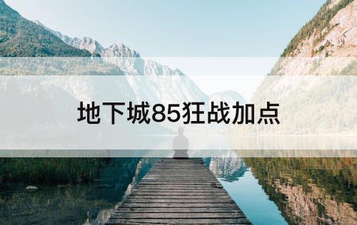 地下城85狂战加点