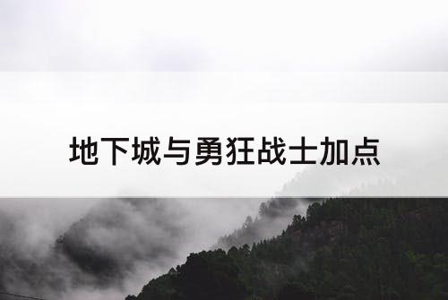 地下城与勇狂战士加点