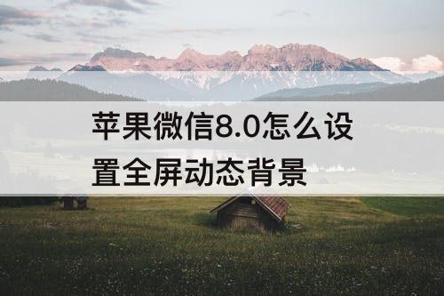 苹果微信8.0怎么设置全屏动态背景