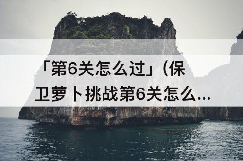 「第6关怎么过」(保卫萝卜挑战第6关怎么过)