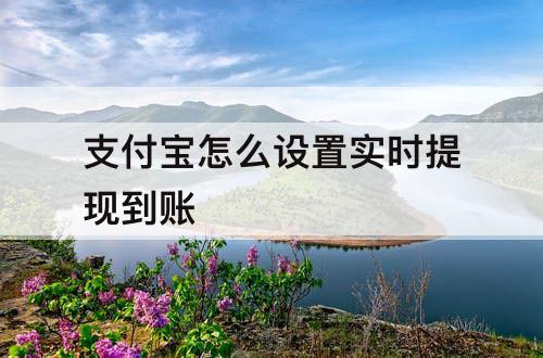 支付宝怎么设置实时提现到账