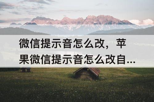 微信提示音怎么改，苹果微信提示音怎么改自己喜欢的