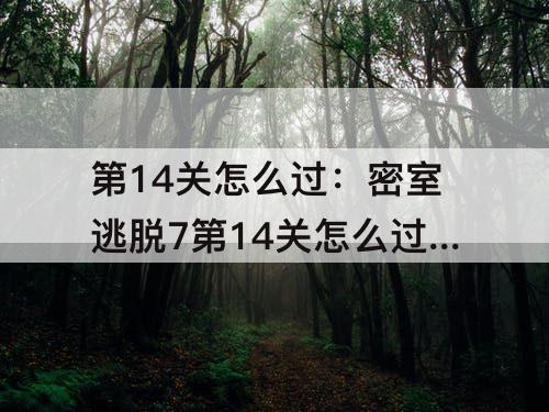第14关怎么过：密室逃脱7第14关怎么过攻略