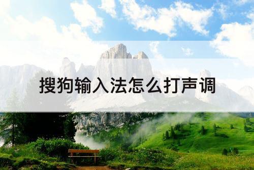 搜狗输入法怎么打声调