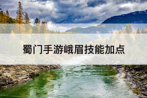 蜀门手游峨眉技能加点