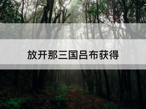 放开那三国吕布获得