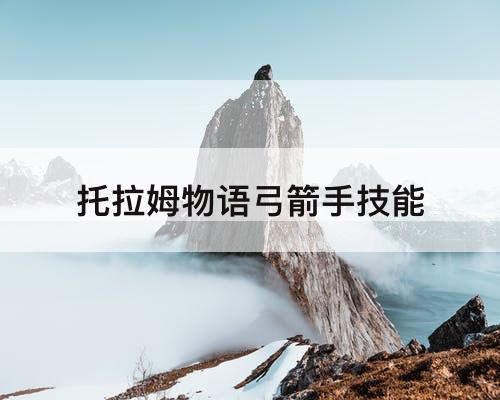 托拉姆物语弓箭手技能