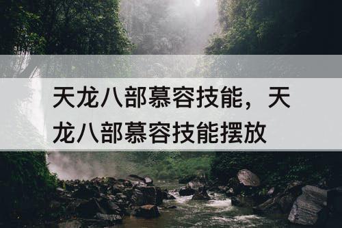 天龙八部慕容技能，天龙八部慕容技能摆放