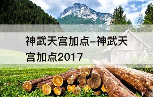 神武天宫加点-神武天宫加点2017