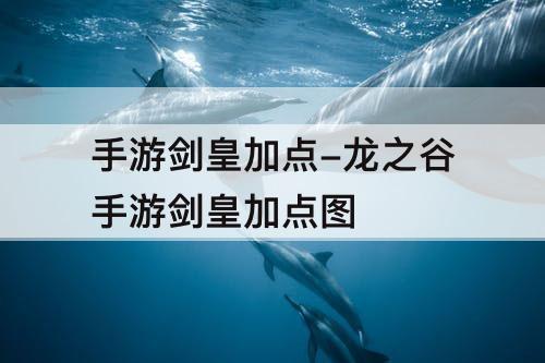 手游剑皇加点-龙之谷手游剑皇加点图