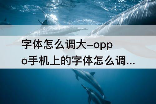 字体怎么调大-oppo手机上的字体怎么调大