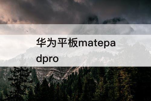 华为平板matepadpro