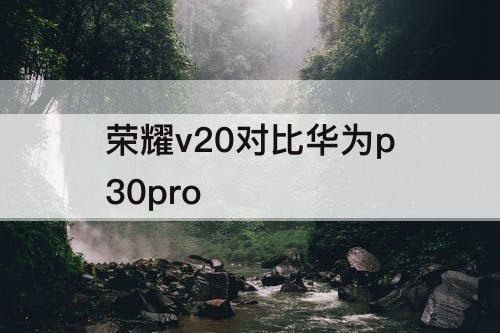 荣耀v20对比华为p30pro